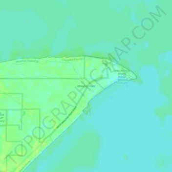 Whitefish Point topographic map, elevation, terrain