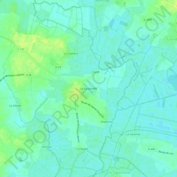 La Gauvinière topographic map, elevation, terrain