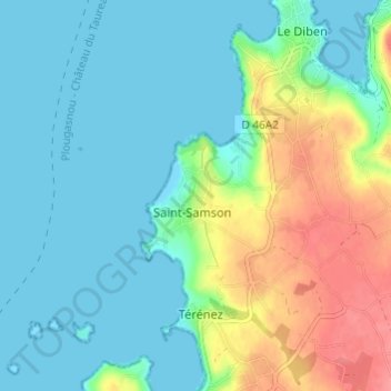 Kerdies topographic map, elevation, terrain