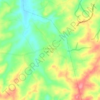 Catanduvas do Sul topographic map, elevation, terrain
