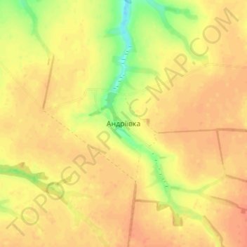 Andriivka topographic map, elevation, terrain