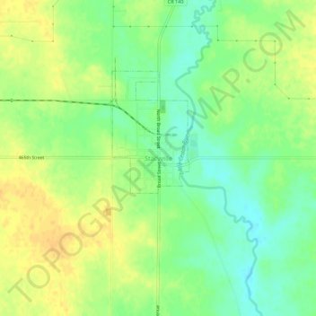 Stacyville topographic map, elevation, terrain