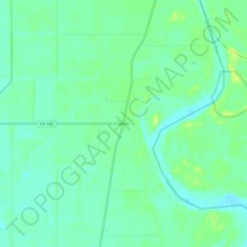 Glenn topographic map, elevation, terrain