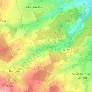 La Rabotière topographic map, elevation, terrain