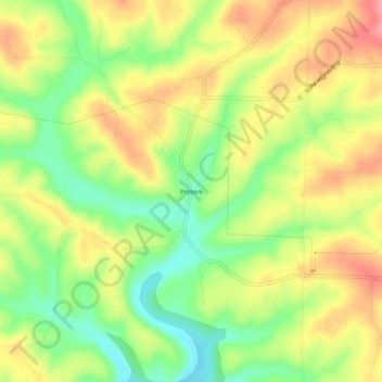 Protem topographic map, elevation, terrain
