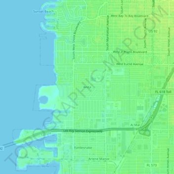 Anita topographic map, elevation, terrain