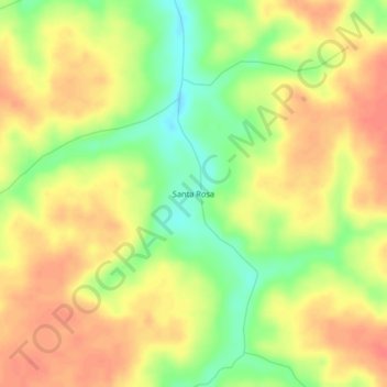 Santa Rosa topographic map, elevation, terrain