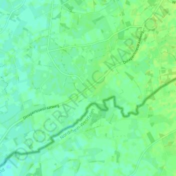 IJzerlo topographic map, elevation, terrain