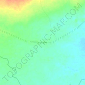 Dakawa topographic map, elevation, terrain