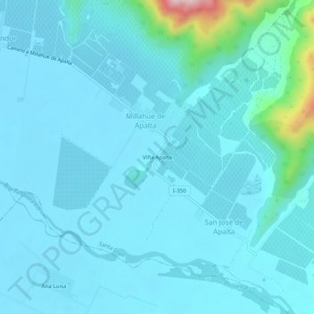 Viña Apalta topographic map, elevation, terrain