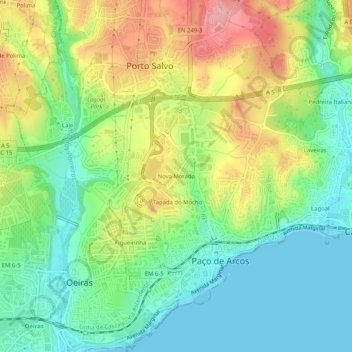 Nova Morada topographic map, elevation, terrain