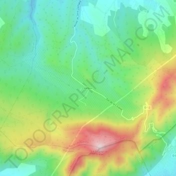 Kirbon topographic map, elevation, terrain