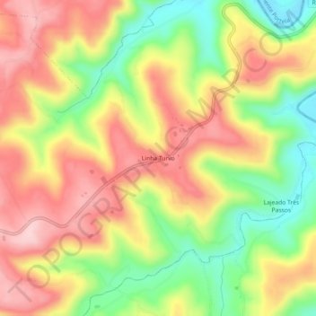 Linha Turvo topographic map, elevation, terrain