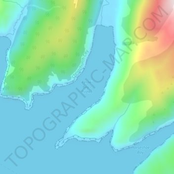 Peraki Bay / Pireka topographic map, elevation, terrain