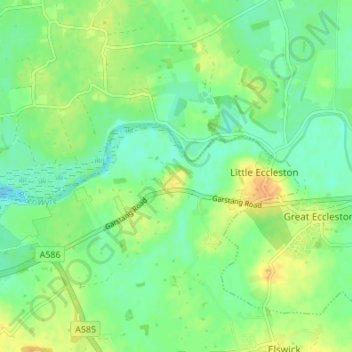 Larbreck topographic map, elevation, terrain