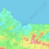 Gijon topographic map, elevation, terrain