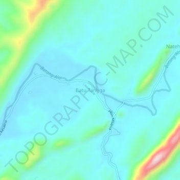 Batu Tangga topographic map, elevation, terrain