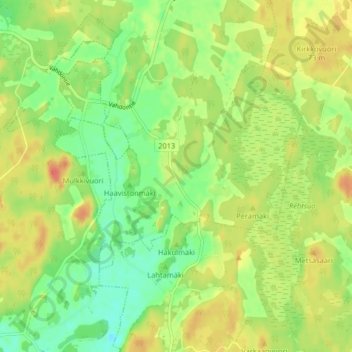 Ojankulma topographic map, elevation, terrain