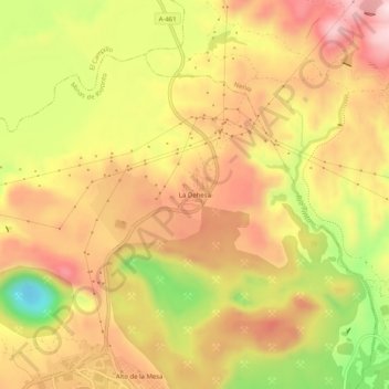 La Dehesa topographic map, elevation, terrain