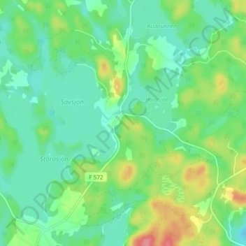 Arnåsholm topographic map, elevation, terrain