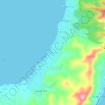 Pilapila topographic map, elevation, terrain