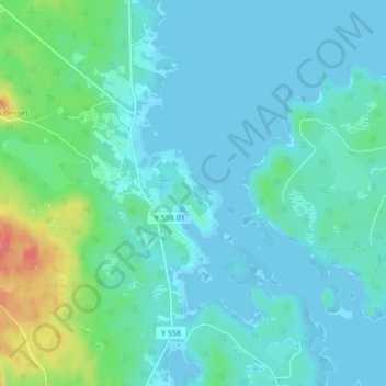 Björn topographic map, elevation, terrain