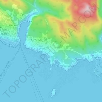 Katemba topographic map, elevation, terrain
