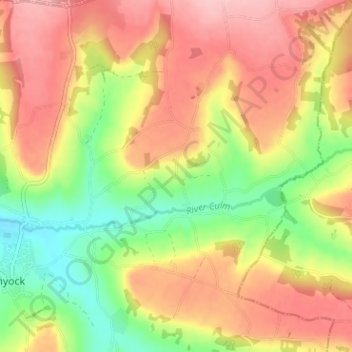 Rosemary Lane topographic map, elevation, terrain