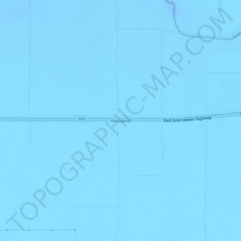 Meloland topographic map, elevation, terrain