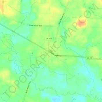 Pitkin topographic map, elevation, terrain