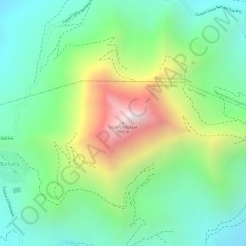 Cerro Chorolque topographic map, elevation, terrain