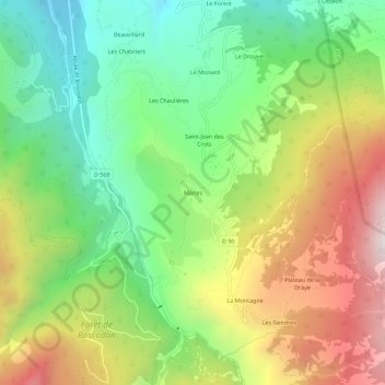Marles topographic map, elevation, terrain