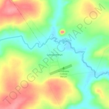Colonia Meruri topographic map, elevation, terrain
