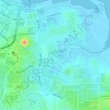 Costarica topographic map, elevation, terrain