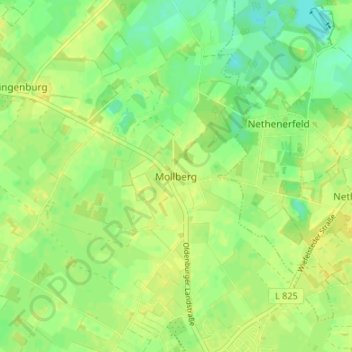 Mollberg topographic map, elevation, terrain