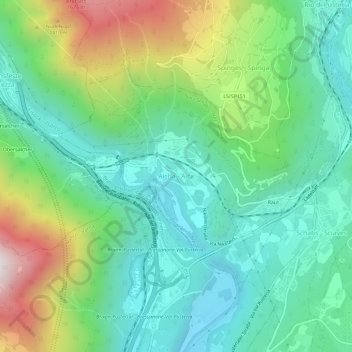Aicha - Aica topographic map, elevation, terrain