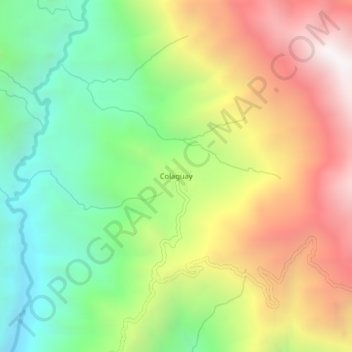 Colaguay topographic map, elevation, terrain