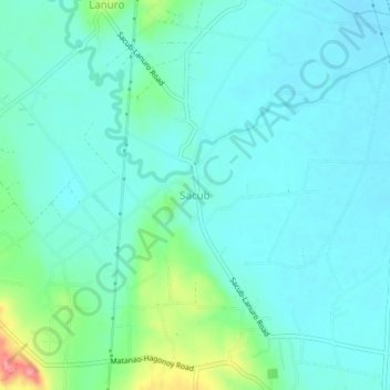 Sacub topographic map, elevation, terrain