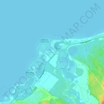 Oruatua topographic map, elevation, terrain