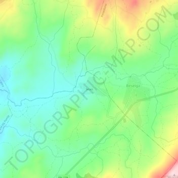 Seixo topographic map, elevation, terrain