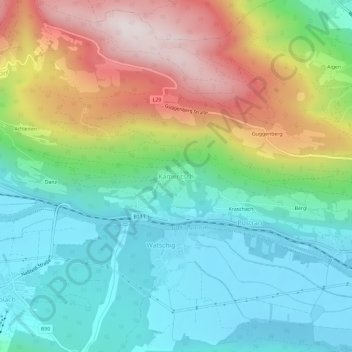 Kameritsch topographic map, elevation, terrain