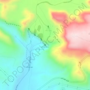 Wadi Darbat topographic map, elevation, terrain