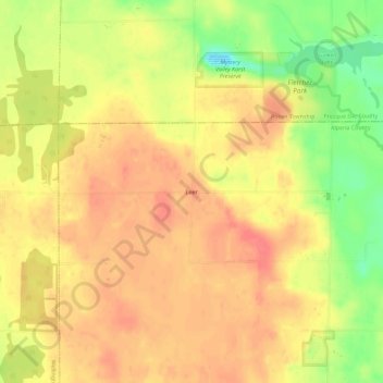 Leer topographic map, elevation, terrain