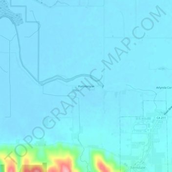Port Kenyon topographic map, elevation, terrain