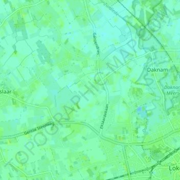 Fortuine topographic map, elevation, terrain