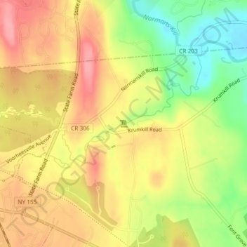 Horton Falls topographic map, elevation, terrain