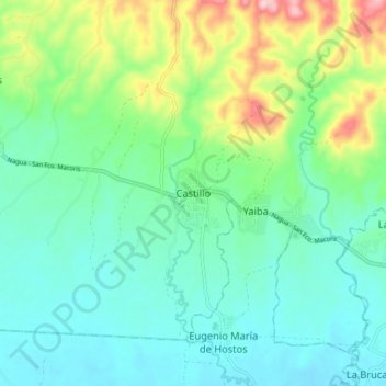 Castillo topographic map, elevation, terrain