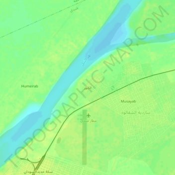 El Konoz topographic map, elevation, terrain