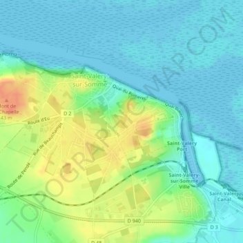 Butte des Moulins topographic map, elevation, terrain