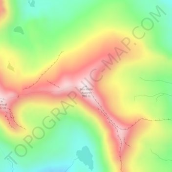 Ben More Assynt topographic map, elevation, terrain
